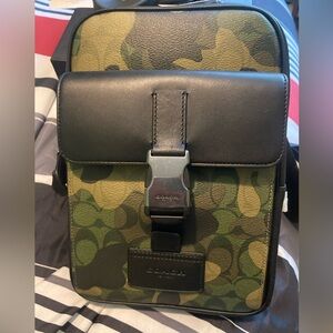 Track Pack In Signature Canvas With Camo Print